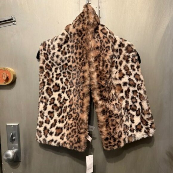 Retro Leopard Print Faux Fur Pull Through Scarf - Picture 4 of 16